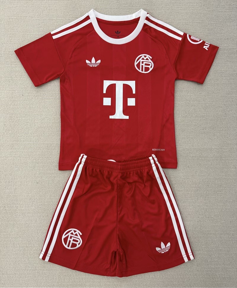Kids-Bayern Munich 25/26 GK Red Soccer Jersey